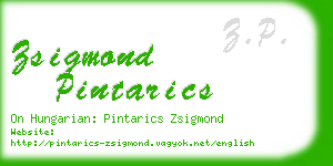 zsigmond pintarics business card